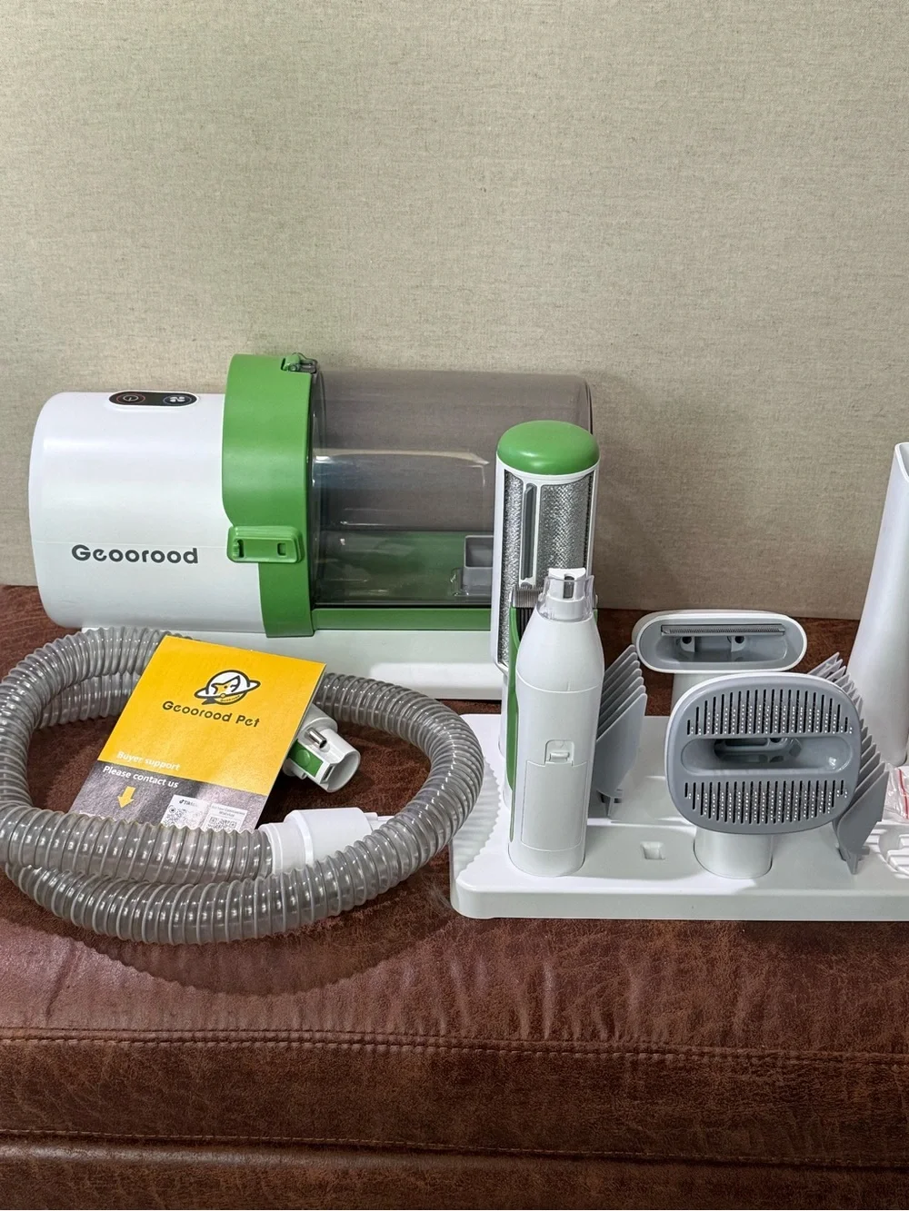 6-in-1 Geoorood Pet Grooming Vacuum Kit with Clippers & Nail Grinder